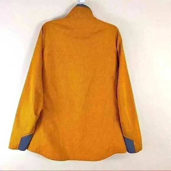 Koppen Orange Textured Full Zip Lightweight Cool Weather Jacket - Picture 6 of 11